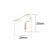 50pcs Stainless Steel Earrings Hooks Clasp Wire Hypoallergenic for DIY Jewelry
