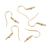 50pcs Stainless Steel Earrings Hooks Clasp Wire Hypoallergenic for DIY Jewelry