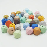 50pcs 20mm Mix Wooden Beads Octagonal Shape Jewelry Making DIY Necklace Earring