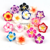 50pcs 20mm Mixed Polymer Clay Flower Beads DIY Bracelet Jewelry Making