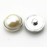 50pcs/lot 20mm Pearl Snap Buttons for 18mm Ginger Snap Bracelet Charms