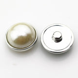 50pcs/lot 20mm Pearl Snap Buttons for 18mm Ginger Snap Bracelet Charms