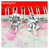 50pcs 20x27mm Antique Silver Sunflower Charms Pendant DIY Jewelry