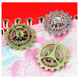 50pcs Vintage Steampunk Gear Charms Pendant Diy Metal Jewelry Making