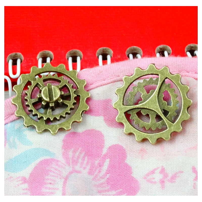 50pcs Vintage Steampunk Gear Charms Pendant Diy Metal Jewelry Making