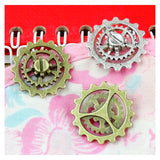 50pcs Vintage Steampunk Gear Charms Pendant Diy Metal Jewelry Making