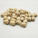 50pcs 22*14mm Natural Unfinished Wood Beads Necklace DIY