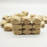 50pcs 22*14mm Natural Unfinished Wood Beads Necklace DIY