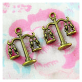 50pcs Antique Bronze Balance Pendant DIY Jewelry Findings