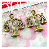 50pcs Antique Bronze Balance Pendant DIY Jewelry Findings