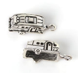 50pcs Antique Silver Car Charms For Jewelry Findings