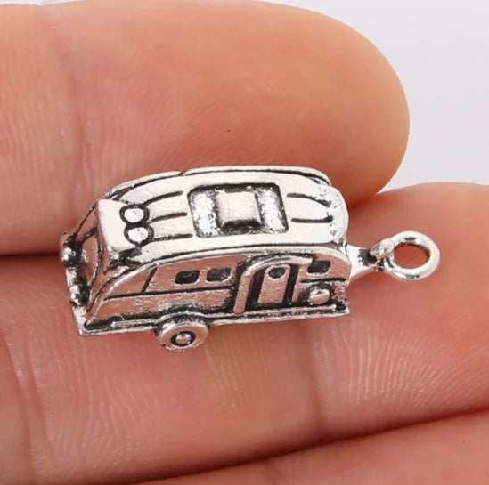 50pcs Antique Silver Car Charms For Jewelry Findings