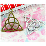 50pcs Triangle Charm 29*28MM Antique Silver Plated DIY Jewelry Supplies