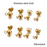 50pcs Rhodium Earrings Studs Bullet Back Stopper for Jewelry Making