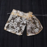 50pcs Organza Gift Bags 9x12cm With Cartoon Snow Star for Weddings Candy Jewelry
