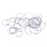 50pcs 316L Stainless Steel Wire Hoop Earring 20mm 25mm 30mm