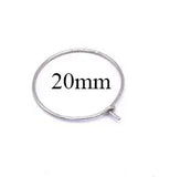 50pcs 316L Stainless Steel Wire Hoop Earring 20mm 25mm 30mm