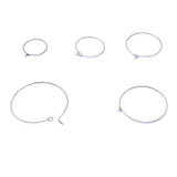 50pcs 316L Stainless Steel Wire Hoop Earring 20mm 25mm 30mm