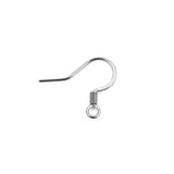 50pcs 316L Surgical Stainless Steel 0.7x15mm Ear Wire Fish Hook Earring Clasp