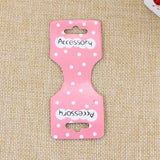 50pcs Pink Dots Necklace Display Card For Jewelry Hair band Labels
