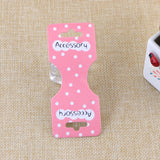 50pcs Pink Dots Necklace Display Card For Jewelry Hair band Labels