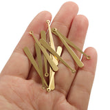 50pcs 4*38mm Drop Charms Thin Blank Plummet Stamping Charms DIY Jewelry Making