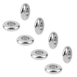 50pcs Stainless Steel Spacer Beads European Flat Beads DIY Jewelry Making