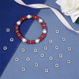 50pcs Stainless Steel Spacer Beads European Flat Beads DIY Jewelry Making