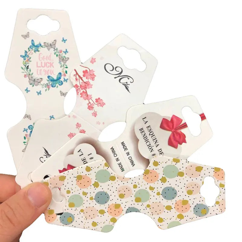 50pcs Jewelry Display Card Hang Tag for DIY Necklaces Bracelet Packaging