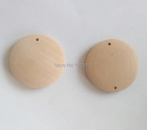 50pcs Round Unfinished Wooden Earring Pieces WB-003