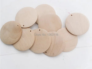 50pcs Round Unfinished Wooden Earring Pieces WB-003