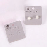 50pcs Earrings Display Cards 4x4.5cm PVC Hook Jewelry Packing Earring Stud Hangi