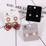 50pcs Earrings Display Cards 4x4.5cm PVC Hook Jewelry Packing Earring Stud Hangi