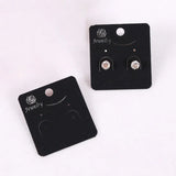 50pcs Earrings Display Cards 4x4.5cm PVC Hook Jewelry Packing Earring Stud Hangi