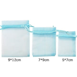 50pcs Colorful Organza Bags Drawstring Jewelry Pouches Wedding Gift Bags