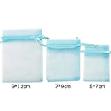 50pcs Colorful Organza Bags Drawstring Wedding Gift Pouches