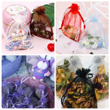 50pcs Colorful Organza Bags Drawstring Jewelry Pouches Wedding Gift Bags