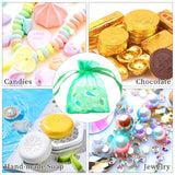 50pcs Colorful Organza Bags Drawstring Wedding Gift Pouches