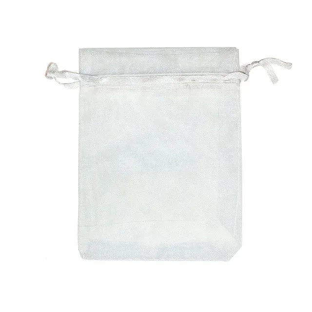 50pcs Colorful Organza Bags Drawstring Wedding Gift Pouches