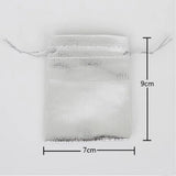 50pcs Gold/Silver Foil Organza Bag Wedding Party Favor Bags Christmas Gift Bags