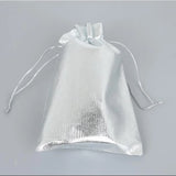 50pcs Gold/Silver Foil Organza Bag Wedding Party Favor Bags Christmas Gift Bags