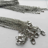 50pcs Long Link Chains Necklace w/ Lobster Clasps