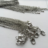 50pcs Long Link Chains Necklace w/ Lobster Clasps