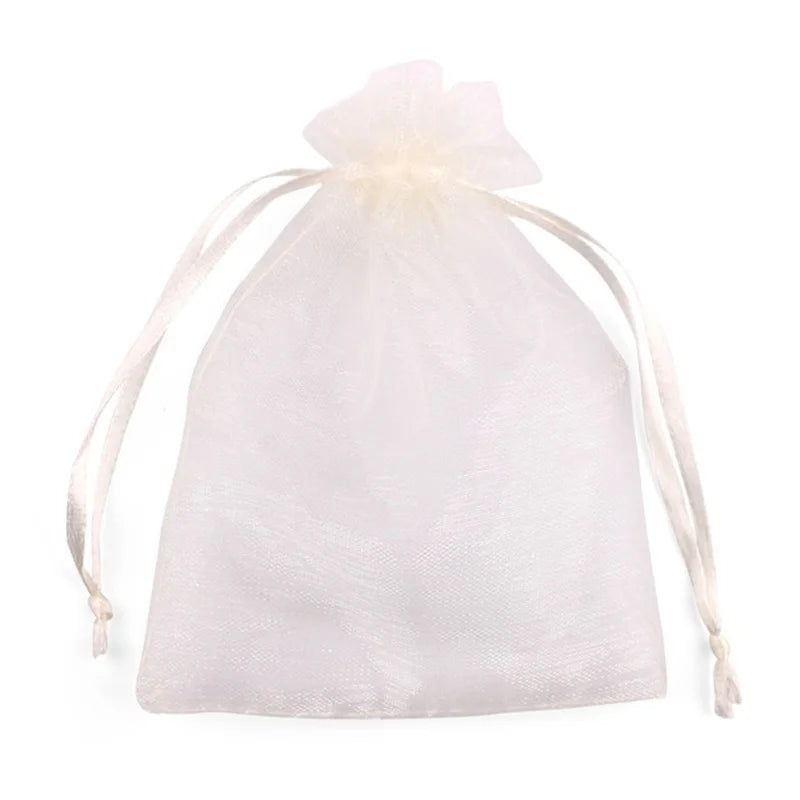 50pcs Organza Gift Bags Drawstring Jewelry Candy Packaging Bag 50%