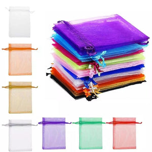 50pcs Organza Gift Bags Drawstring Jewelry Candy Packaging Bag 50%