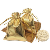 50pcs/lot Drawstring Gift Bags Silver Jewelry Packaging Small Bags