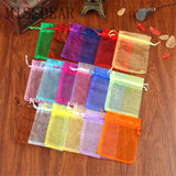 50pcs Small Organza Bag Wedding Charms Jewelry Gift Pouches