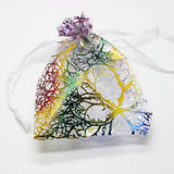50pcs Organza Bag Coral Pattern Wedding Jewelry Gift Bags Pouches