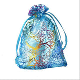 50pcs Organza Bag Coral Pattern Wedding Jewelry Gift Bags Pouches