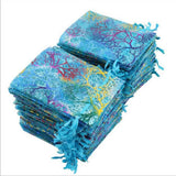 50pcs Organza Bag Coral Pattern Wedding Jewelry Gift Bags Pouches